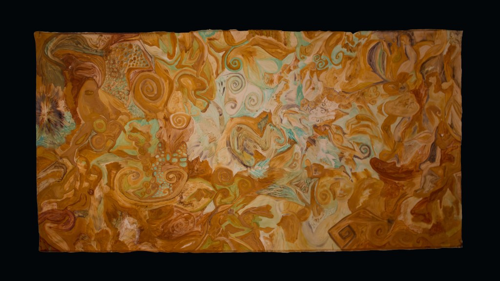 The Color Acide born from the oxidation of metals, through a process lasting eight months and a catalyst invented following an experimental explosion of acids.